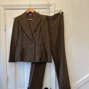 Ralph Lauren Purple Label Olive Tweed Suit